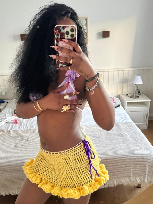 Limoncello Ruffle Mini Skirt